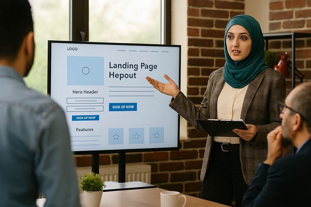 تصميم صفحة هبوط فعالة لزيادة التحويل